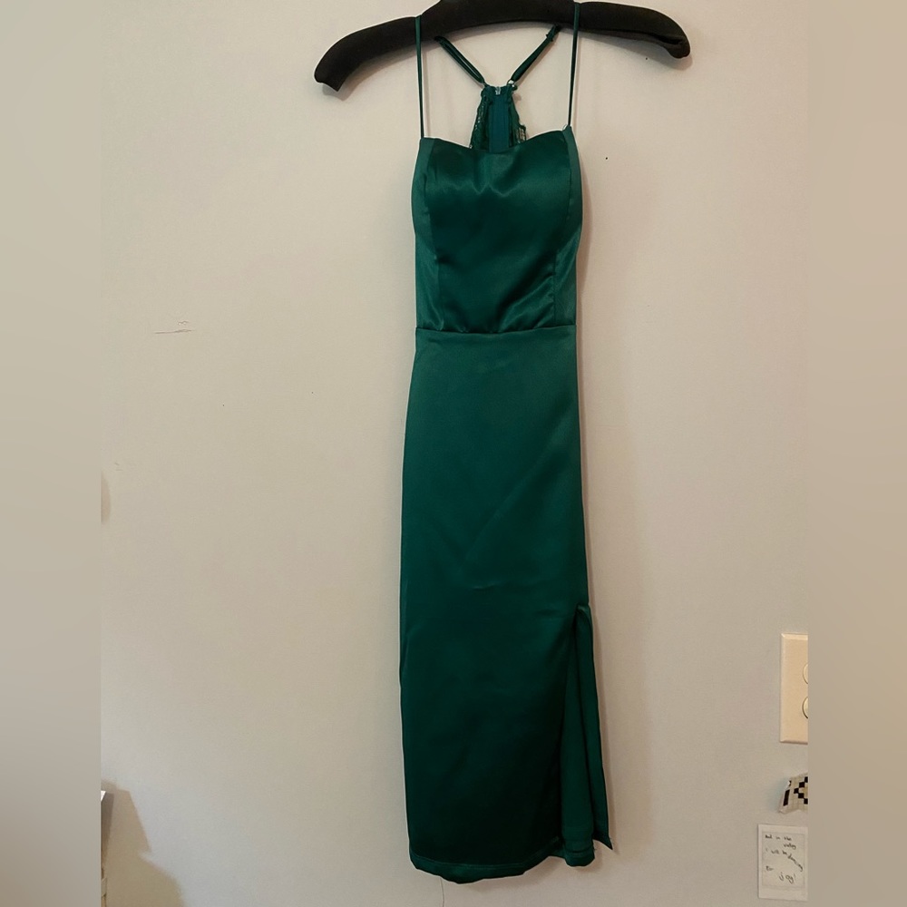 City Vibe Emerald green formal dress